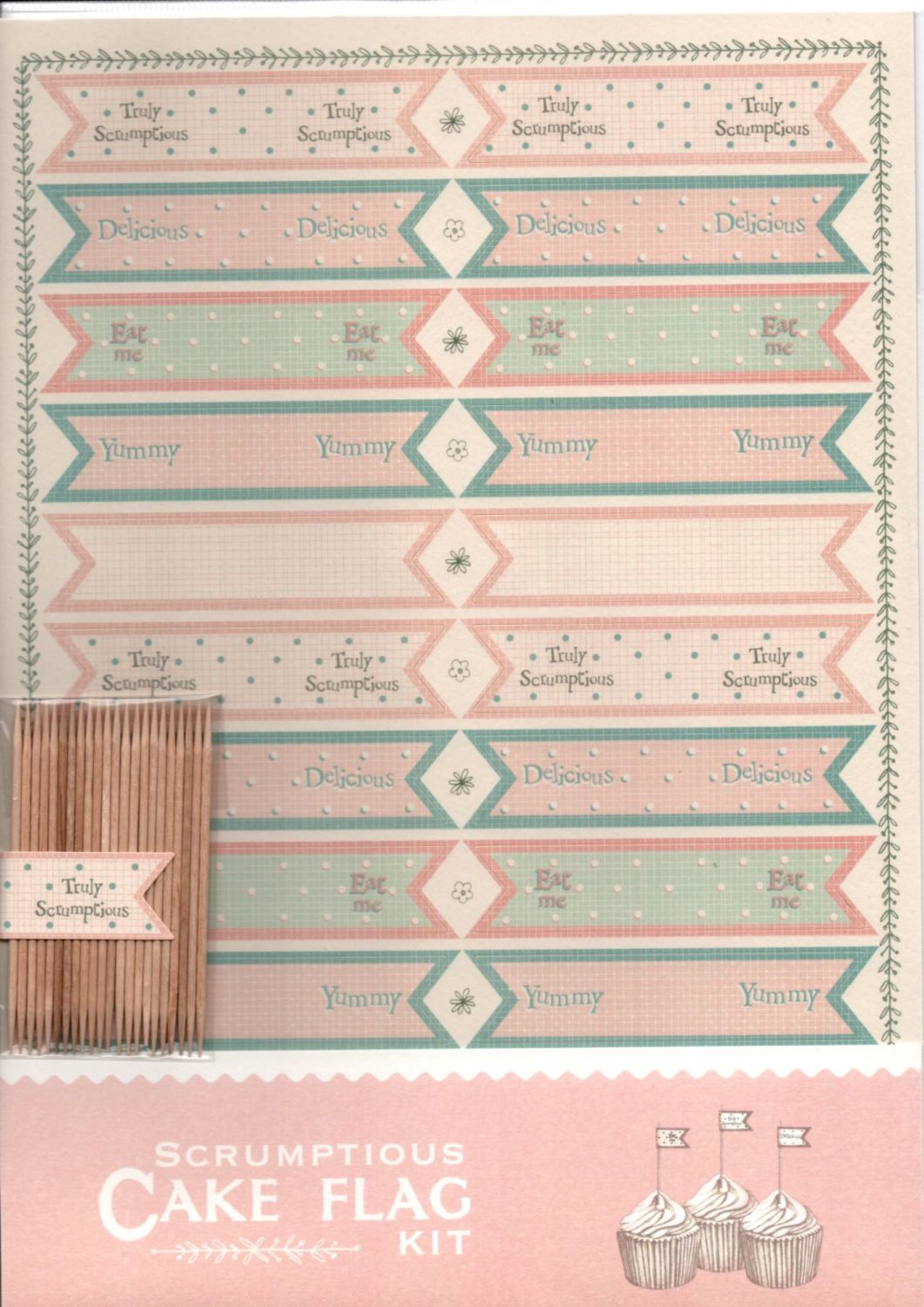 East of India Cake Flag Kit - 'Scrumptious'