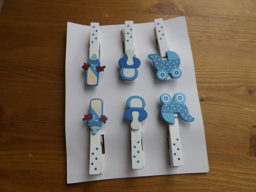 Blanket clips - Baby Themed- Blue
