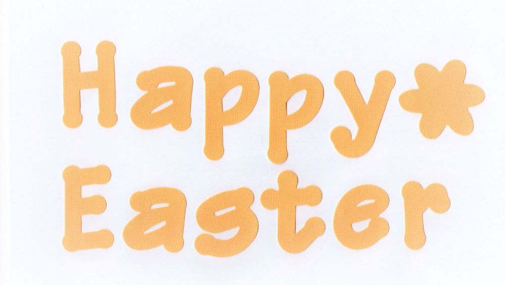Iron on Fabric  Letters -Happy Easter