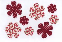 Iron On Fabric Flowers, Dotty Floral 