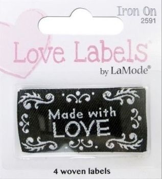 Iron on LOVE LABELS by La Mode Made with Love