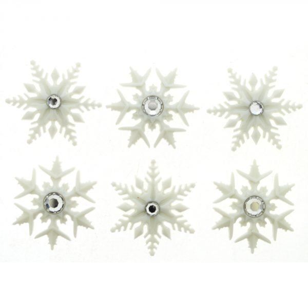 Dress It Up Buttons -Fancy Snowflakes