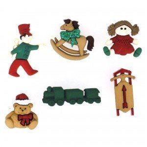 Dress It Up Buttons - Christmas Toys