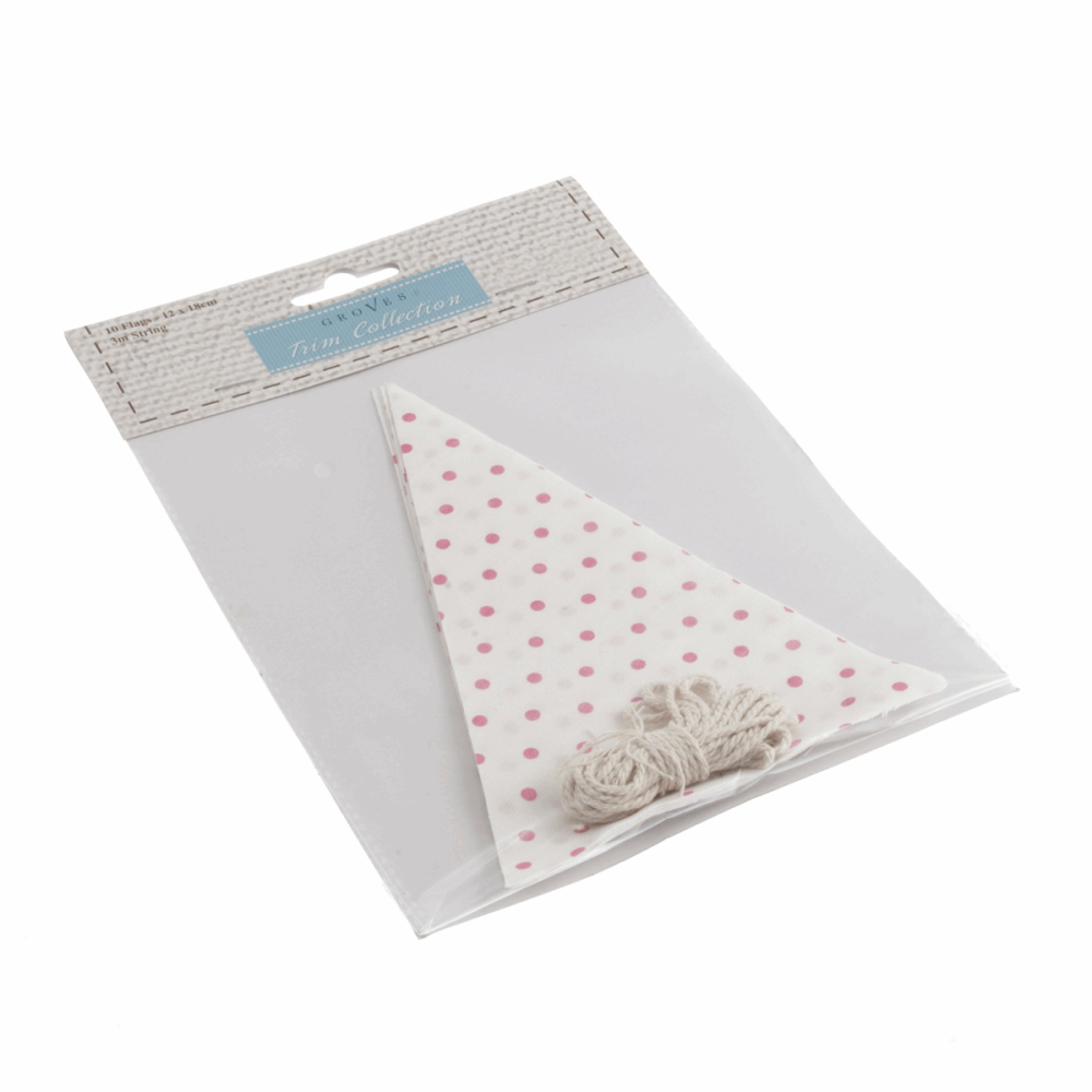 Make-Your-Own Bunting Kit: White with Pink Spot