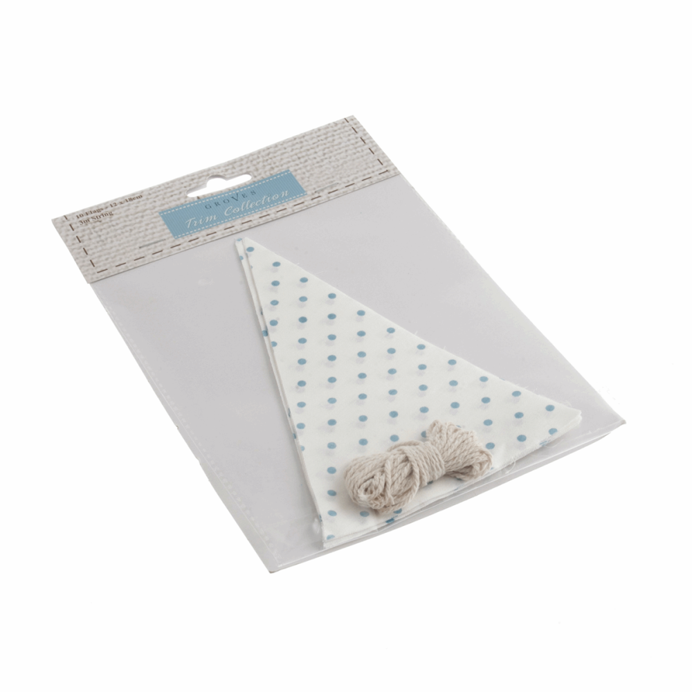 Make-Your-Own Bunting Kit: White with Blue Spot