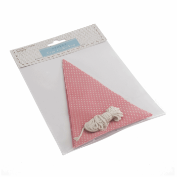 Make-Your-Own Bunting Kit: Pink with White Spot