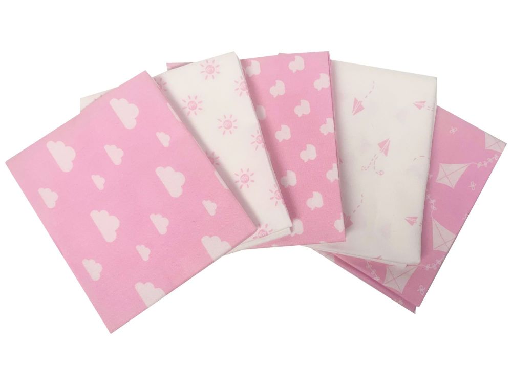 Nursery Basic Pink - 100% Cotton Fat Quarters