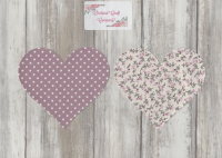 Set of Two Fabric Iron Hearts