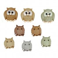 Dress It Up - Whoo, Owl Shape Novelty Buttons