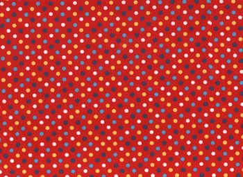Dotty Fabric Red Background 