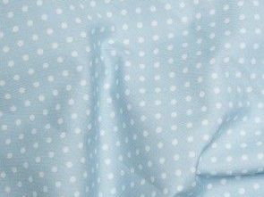 Cotton Fabric ,Baby  blue 3 mm polka dot fabric