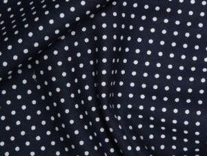 Cotton Fabric ,Navy  blue 3 mm polka dot fabric