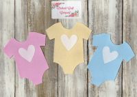 Fabric Iron On Baby Vests Plain Colours