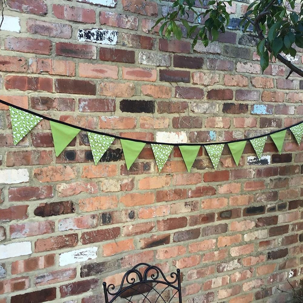 Counting Sheep Bunting 3 Metre in Olive Green and Black 100% Cotton Double