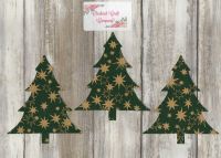 Christmas Trees - Set of 3 Fabric Iron On Trees
