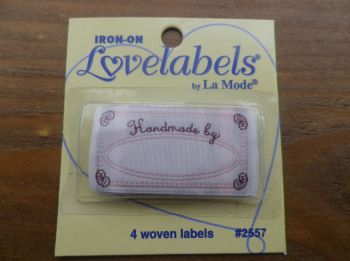 Iron on LOVELABELS by La Mode - Pack of 4 Fabric Labels - 9 Styles