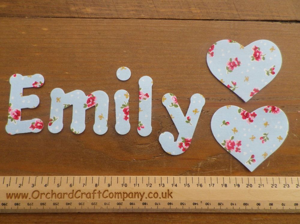 A Set Of 7 Iron On Denim Letters or Numbers Size 4-5 cm 