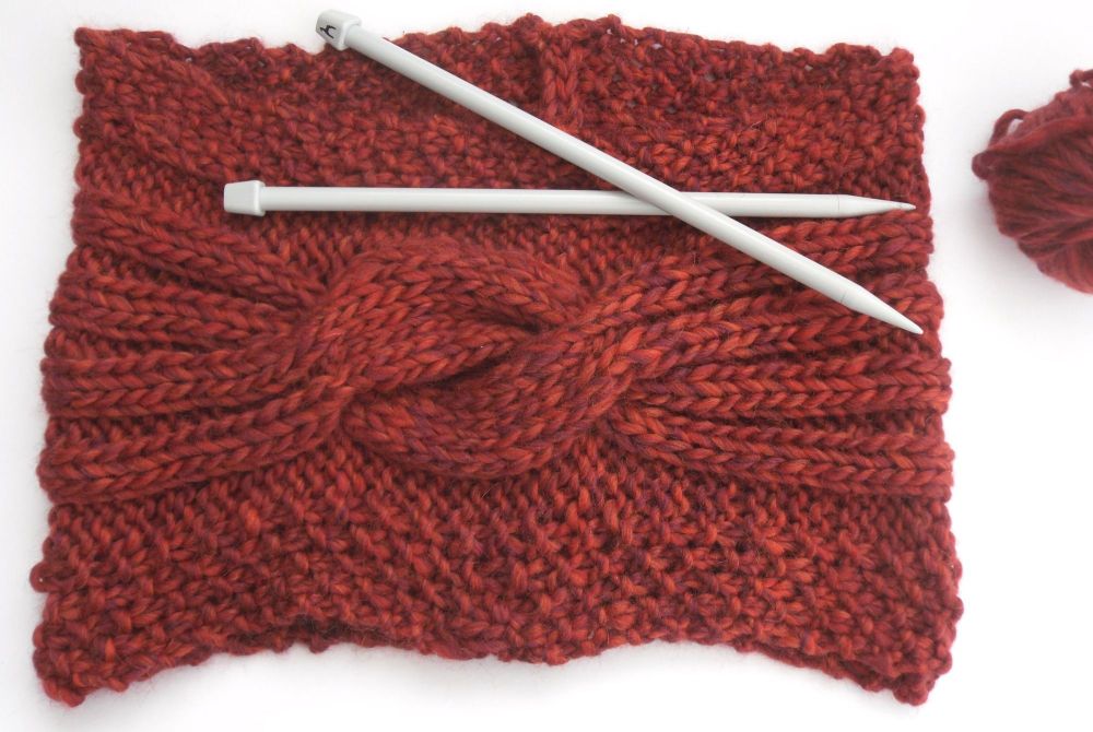 Chunky Cable stole Knitting pattern 