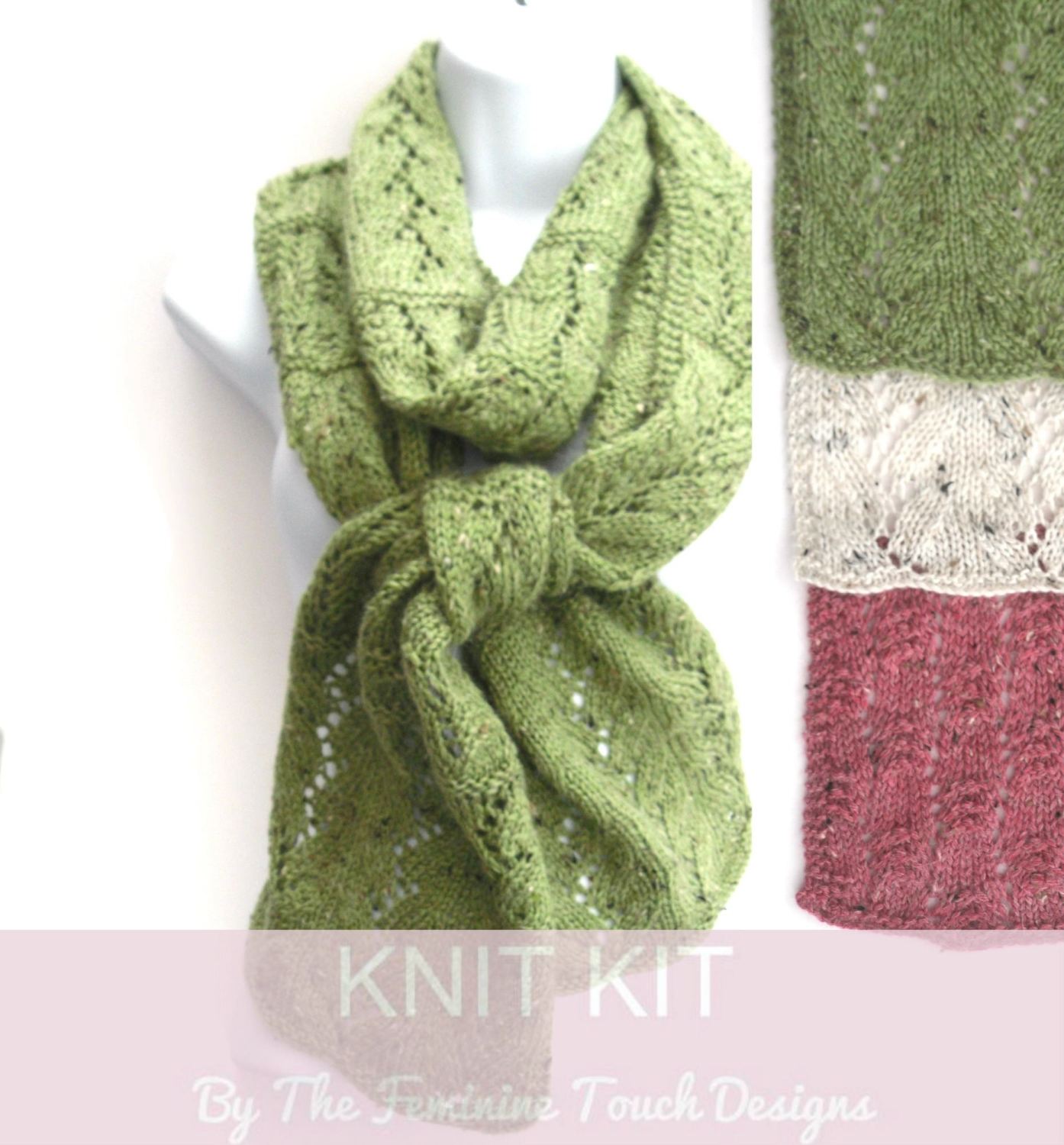 Hat knitting kit Merino wool and full instructions