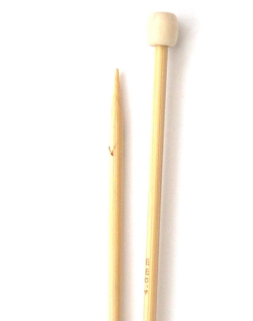 4 5mm bamboo knitting needles 35 cm long 