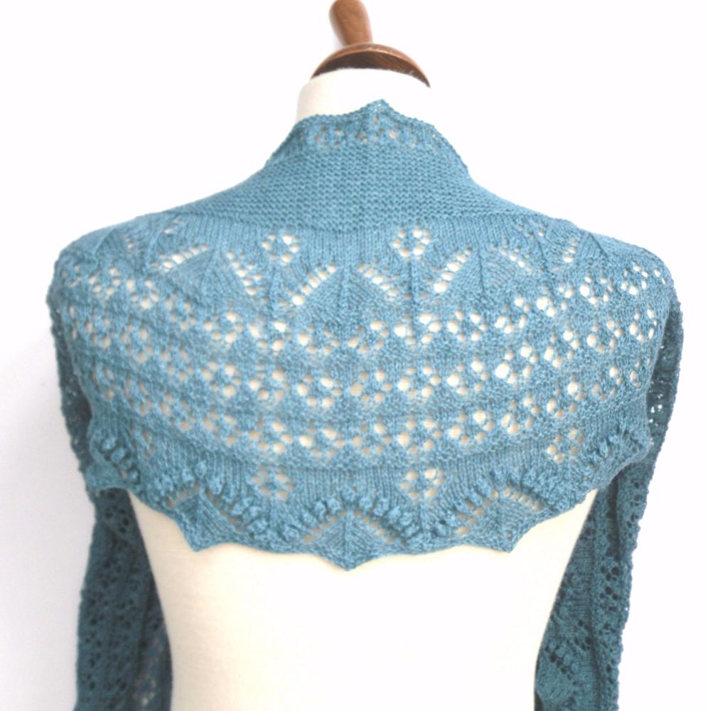 Knitting Pattern for crescent shaped lace shawl
