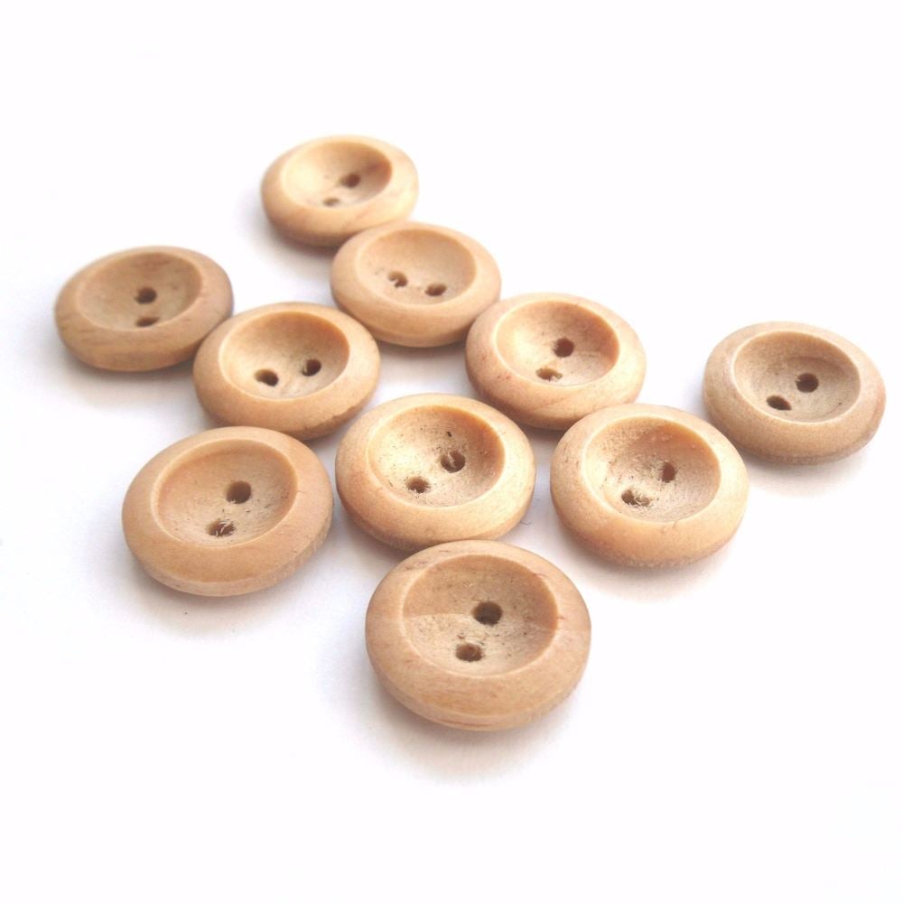 Small wood buttons
