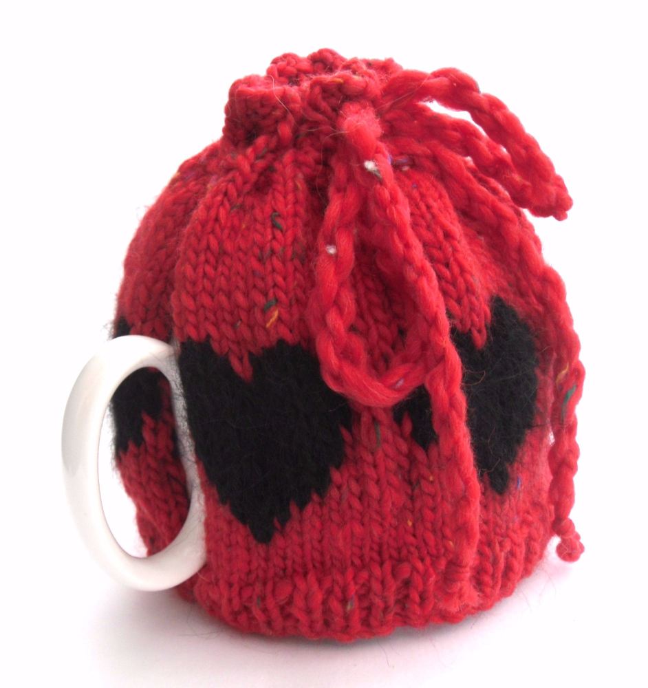 Red hearts Tea Pot cosy 