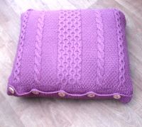 Recycled Pink Cable Cushion / Pillow Throw    SALE