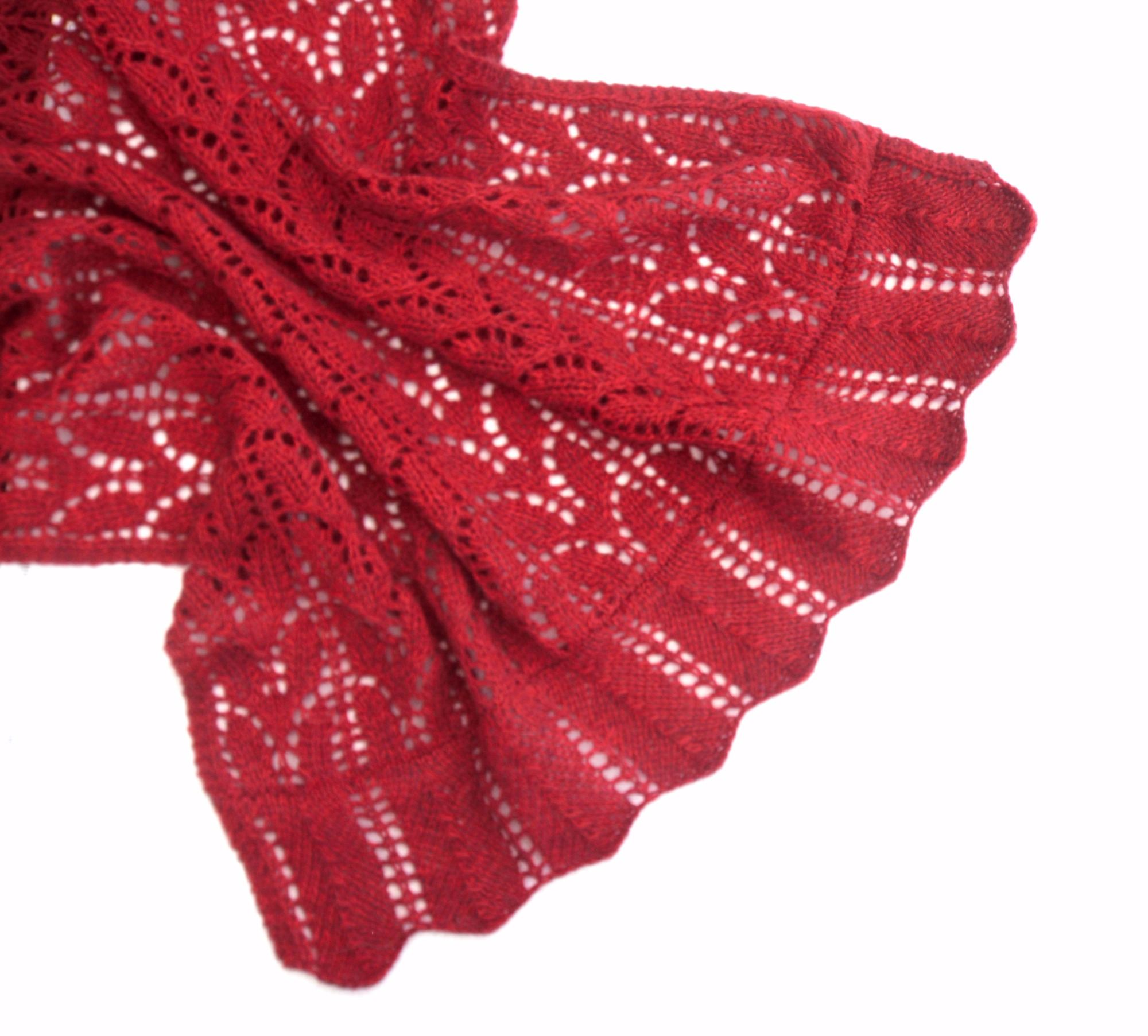 red lace shawl