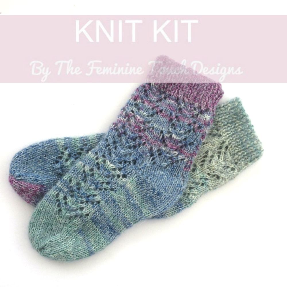 Lace Bed Socks Knitting kit