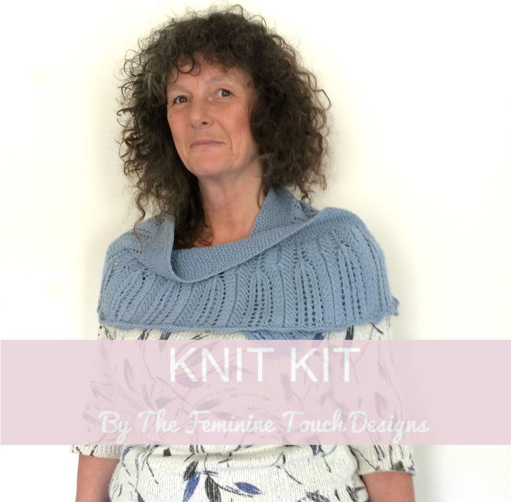 Lace Shawlette / Scarf Knitting Kit