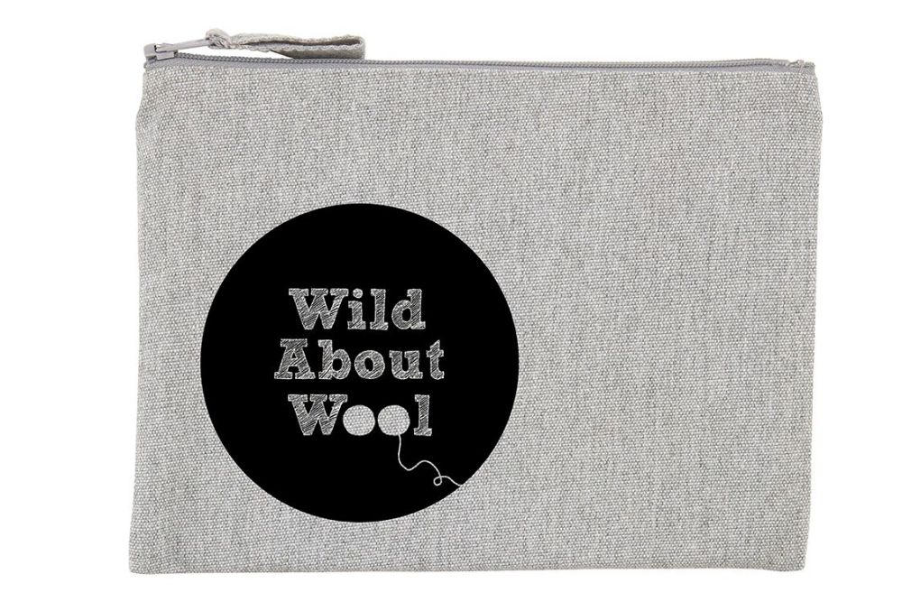 Small zipped Wild About Wool Project Bag  - 2 colour choice
