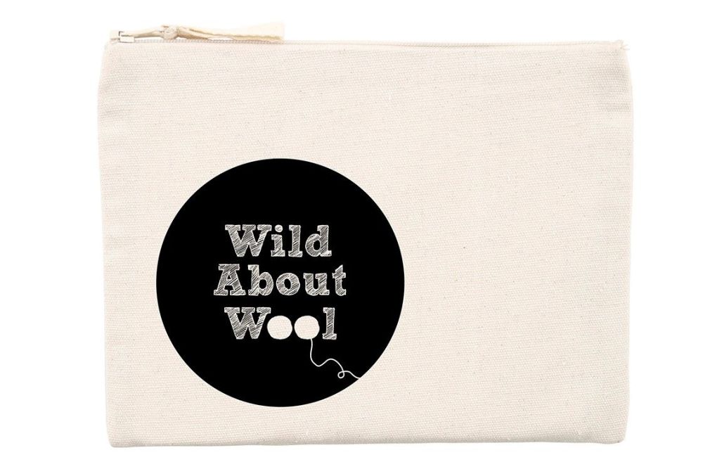 Small zipped Wild About Wool Project Bag  - 50% OFF