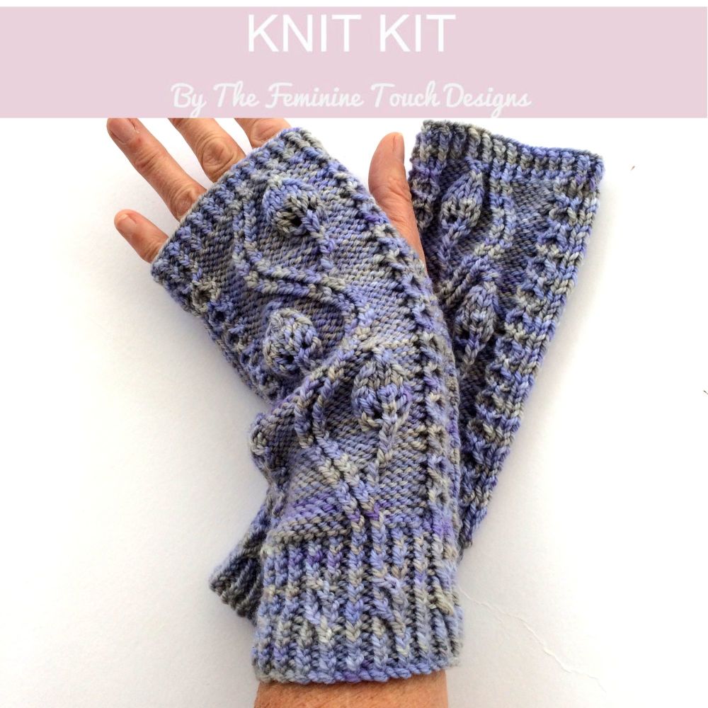 Pinnate Cable Gloves Knitting Kit