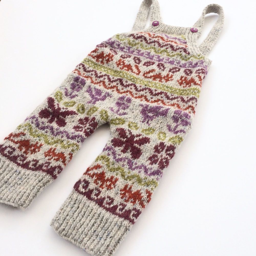 Playful Dungarees - Baby knitting pattern