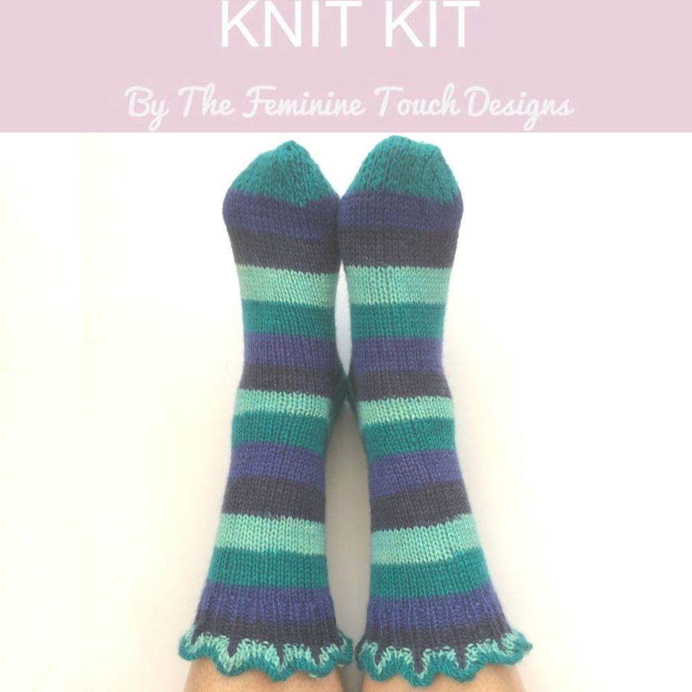 Striped Socks Knitting Kit