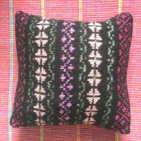 Black Fair Isle pillow 