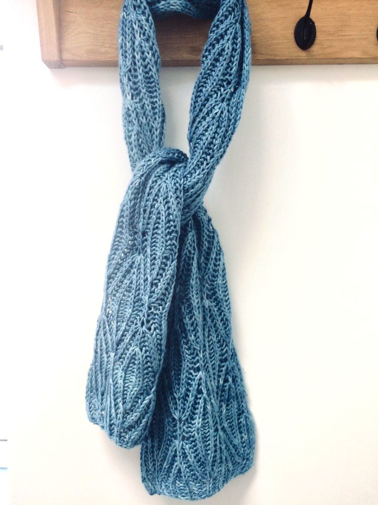 Rhombile Scarf Brioche knitting pattern