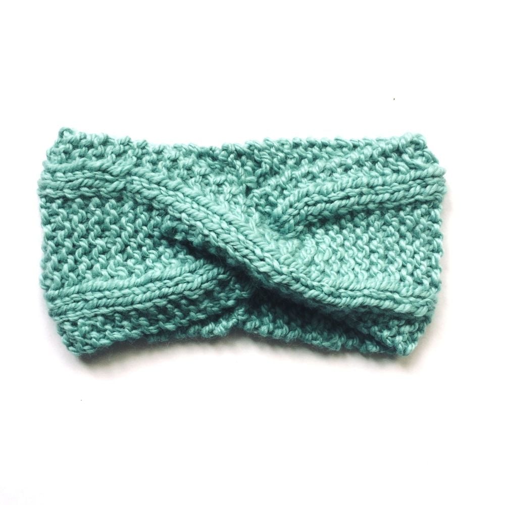 Light Blue Chunky knit headband
