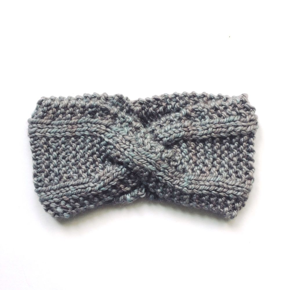 Mid Grey Chunky knit headband