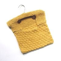 Mustard Yellow Cotton Peg Bag  