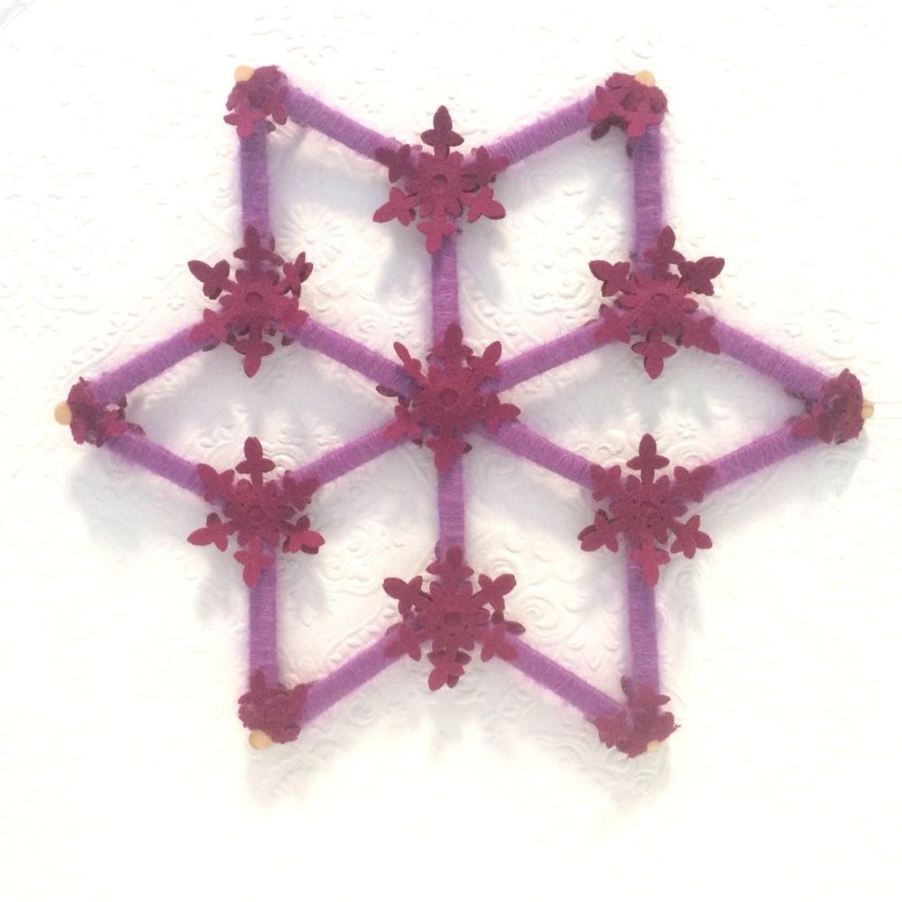 Lilac Snowflake Hanging decoration