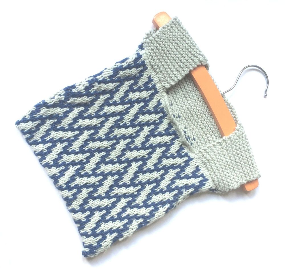 Blue Chevron Peg Bag 