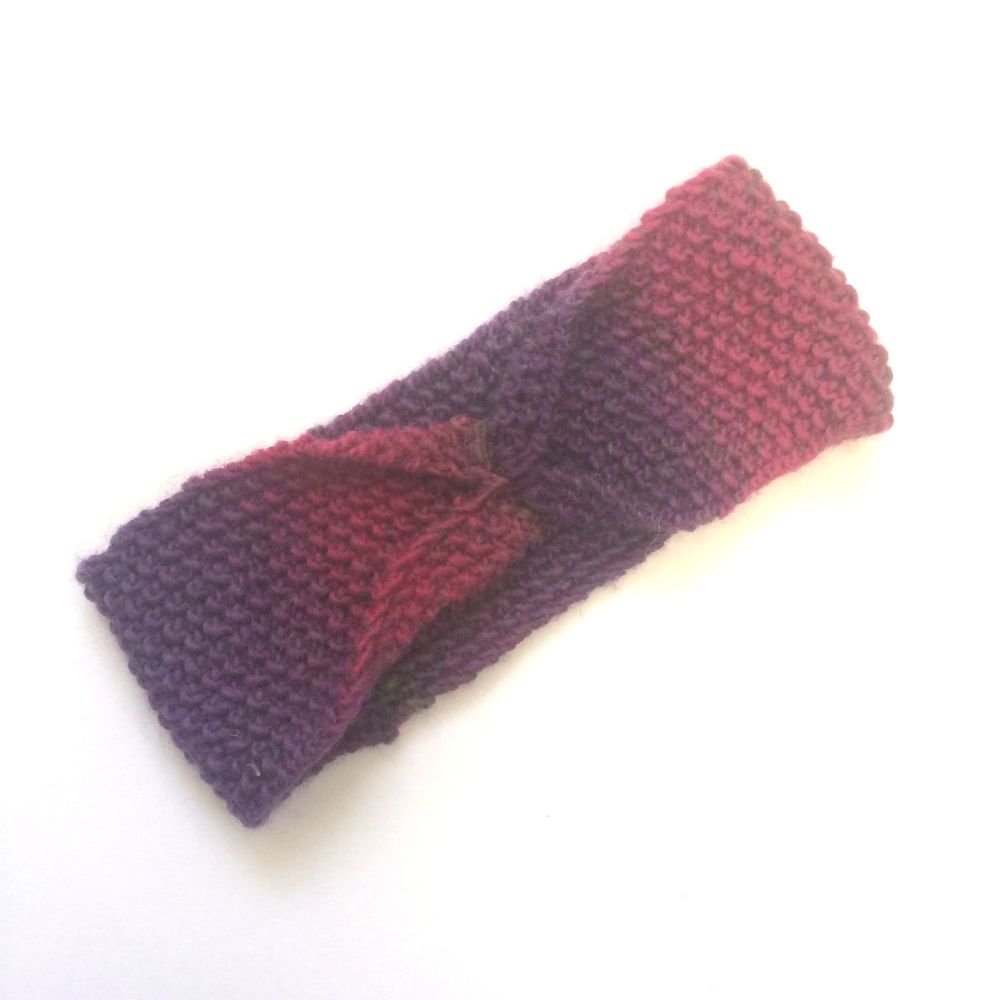 Pink /Purple knitted headband