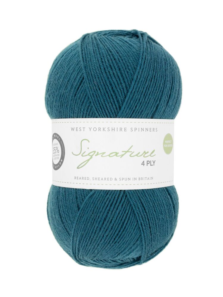 Signature 4ply - 100gram  Pacific Blue  DISCOUNTED