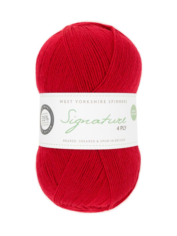 Signature 4ply - 100gram  Rouge  DISCOUNTED