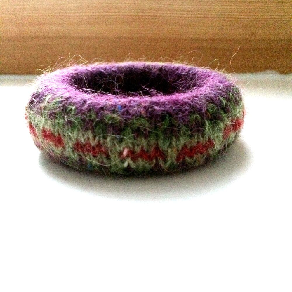 Purple Wool Bracelet    SALE
