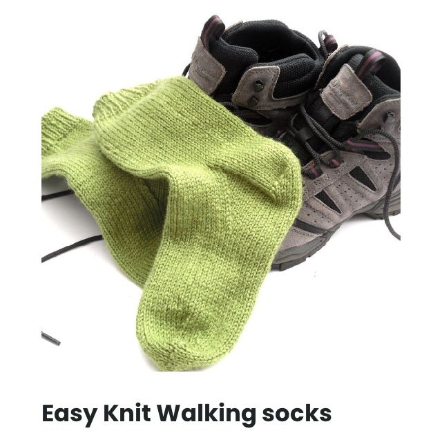 FREE - Easy Knit Walking socks knitting pattern