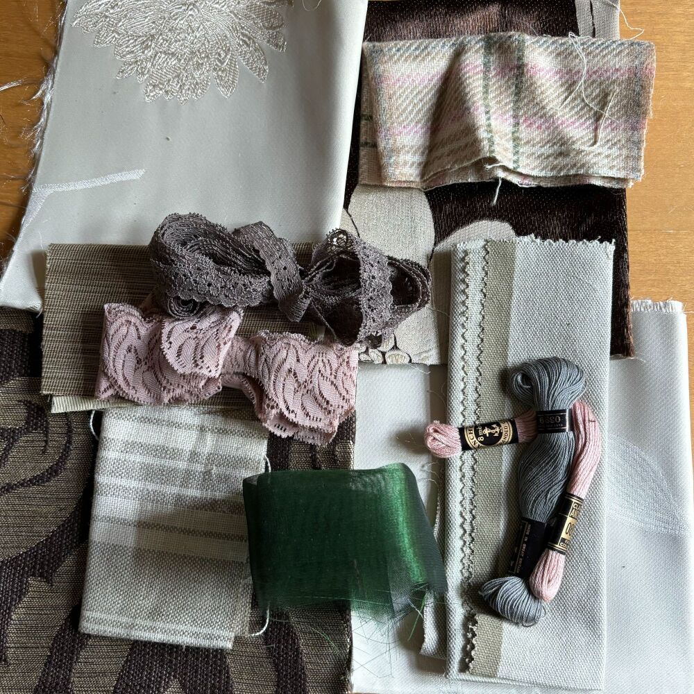 Slow sewing  starter pack in greys and lilac