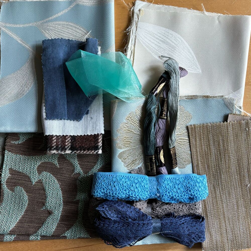 Slow sewing starter pack in greys and blue